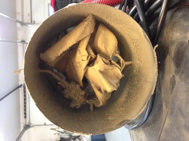 blockage in ductwork from construction process